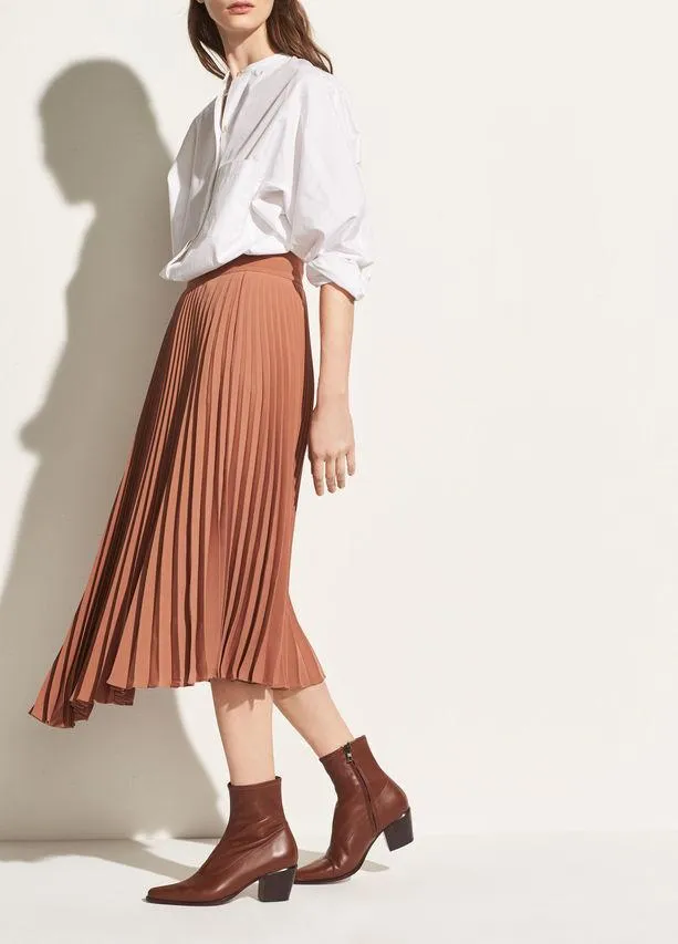 Vince - Drape Pleated Skirt Vintage Rose