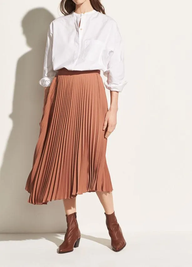 Vince - Drape Pleated Skirt Vintage Rose