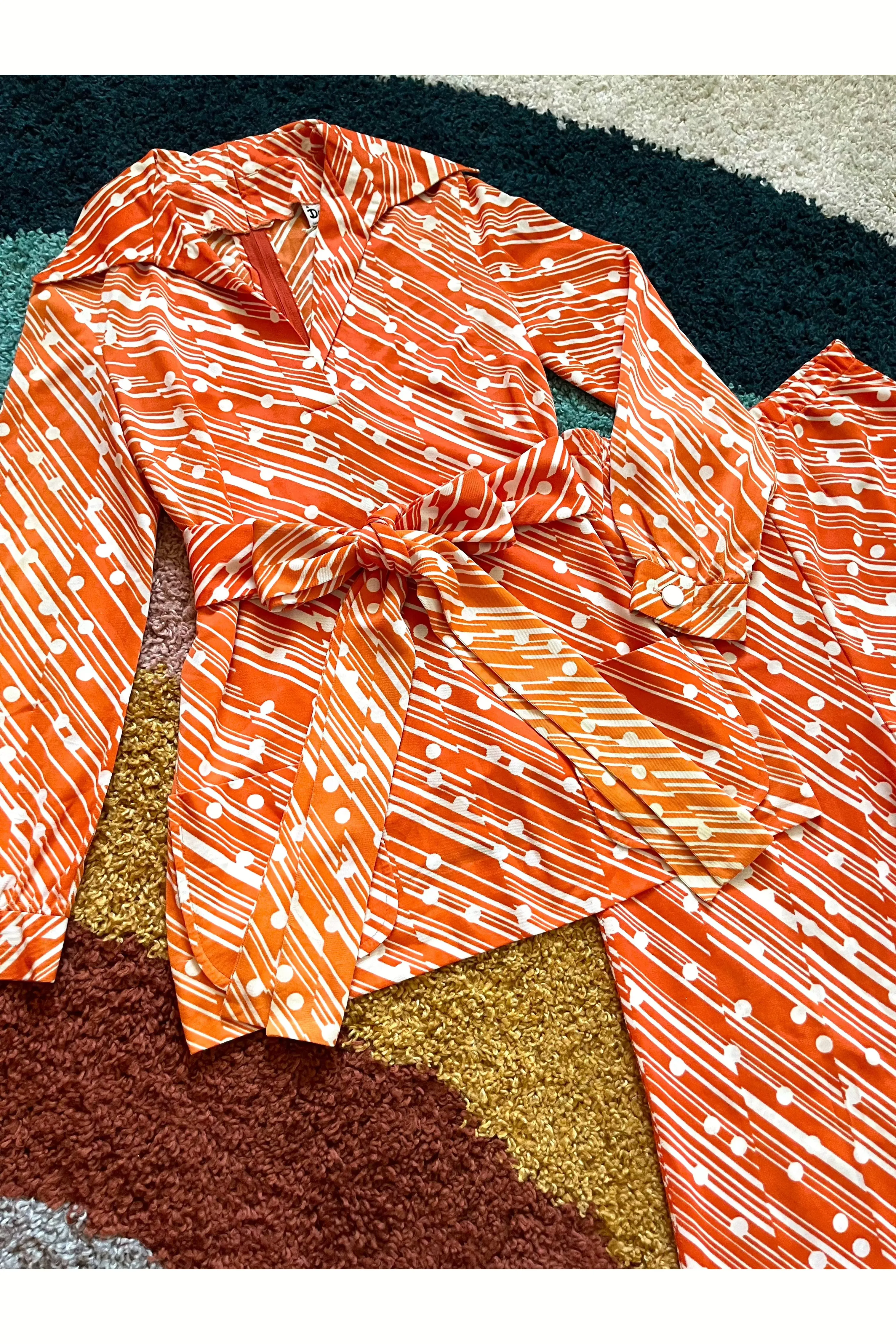 Vintage 70s Orange 3-Piece Set