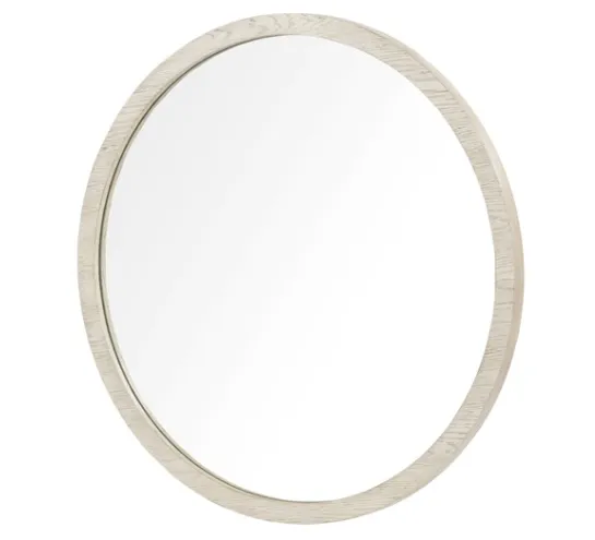 Vintage White Round Mirror