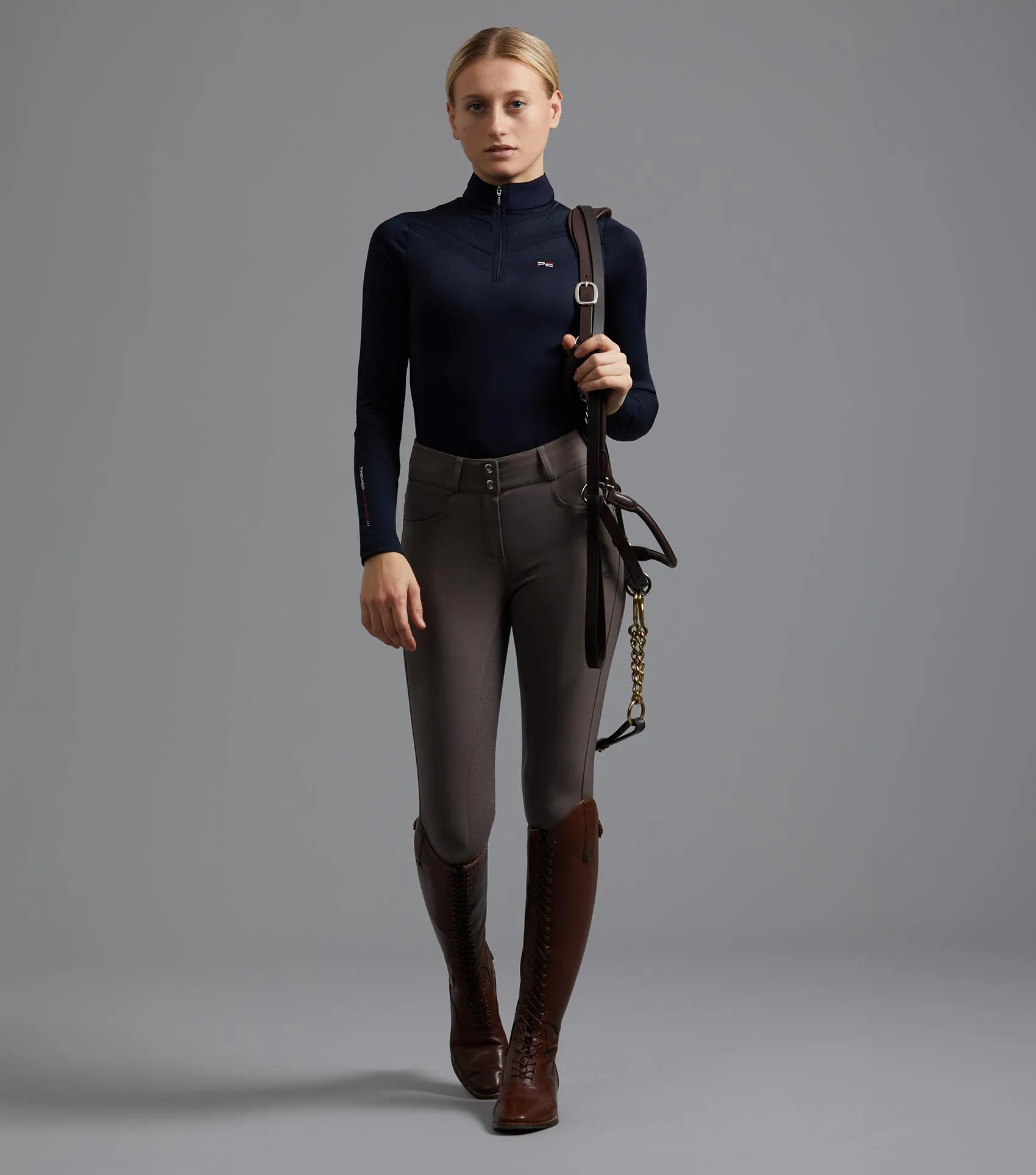 Virtue Ladies Full Seat Gel Riding Breeches Walnut