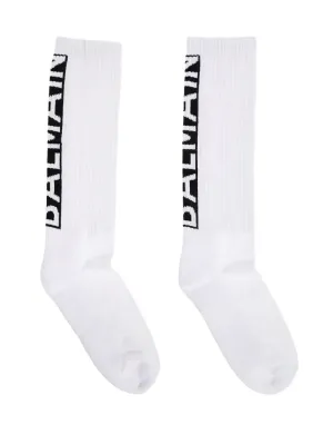 White Socks with Logo On Back