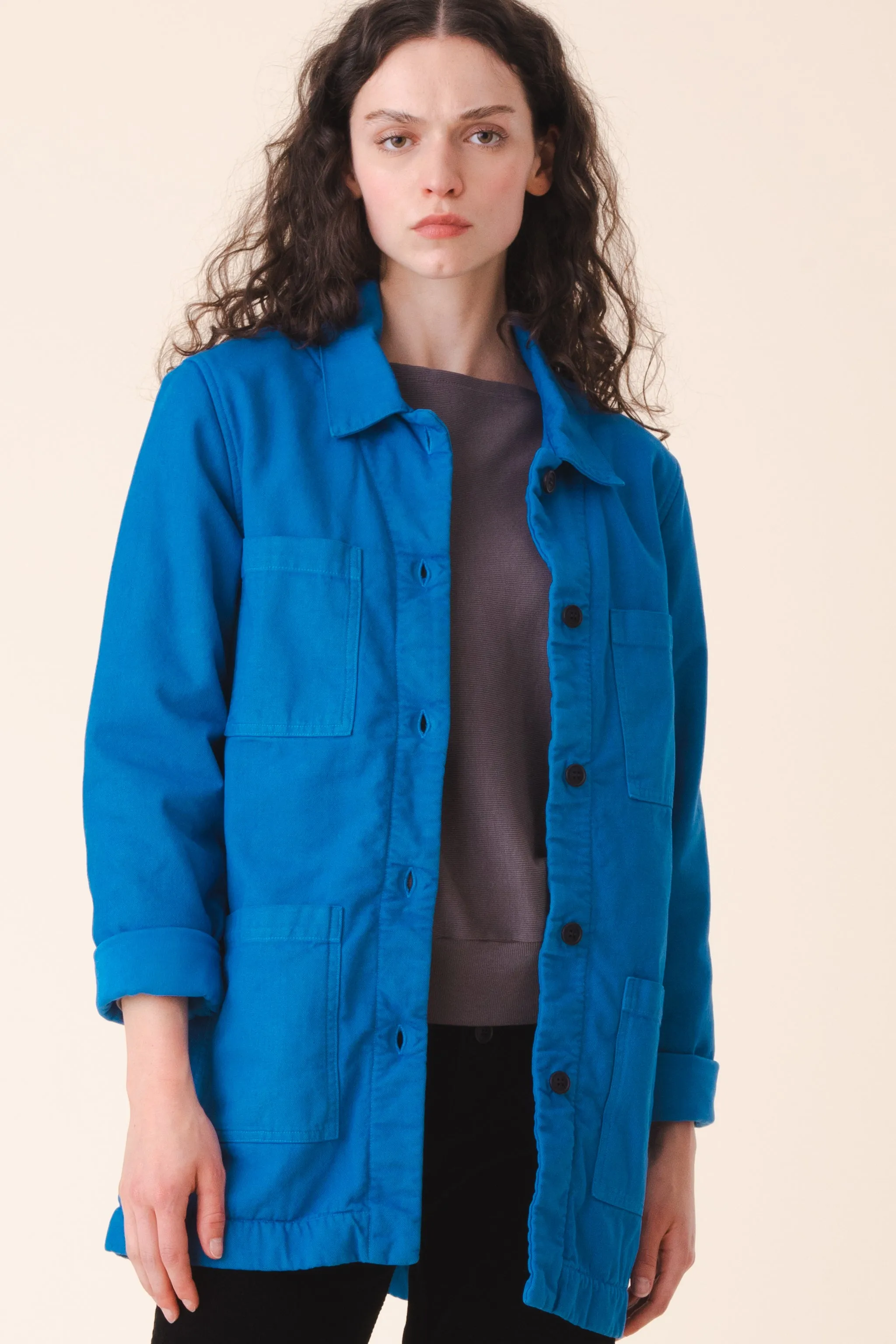 Winter Chore Coat in French Blue