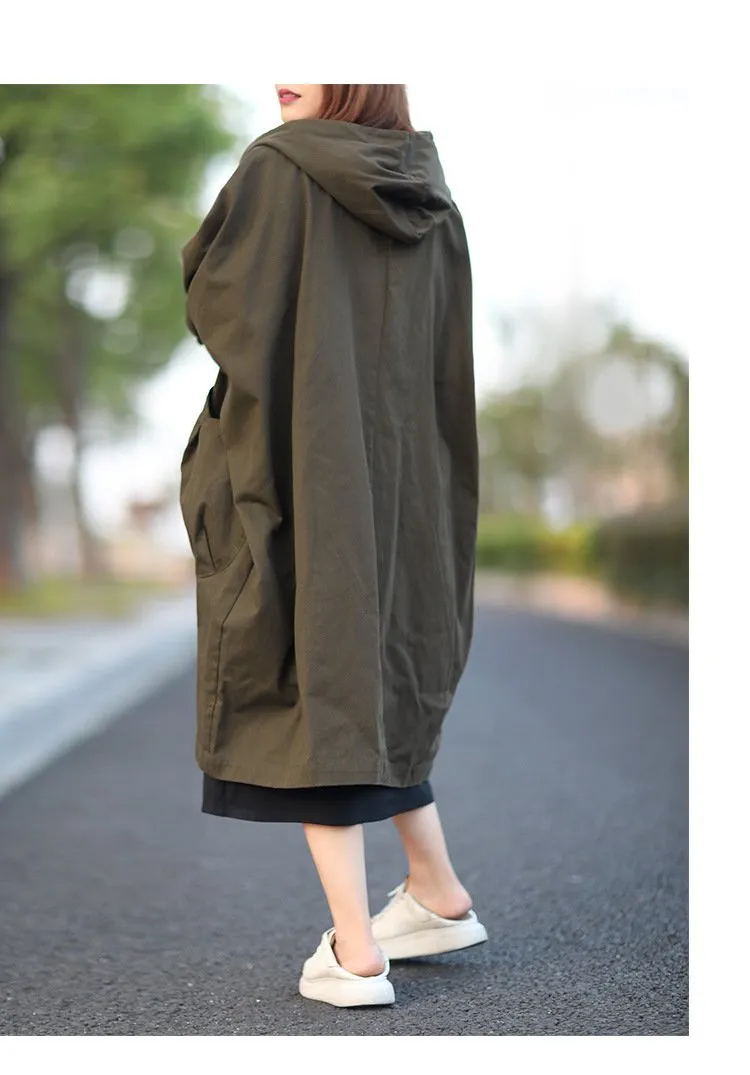 Women Plus Sizes Fall Long Coats