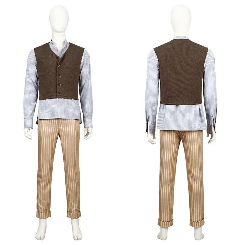 Wonka 2023 Cosplay Costume Chocolate Factory Willy Wonka Suit Timothee Chalamet Coat Outfit