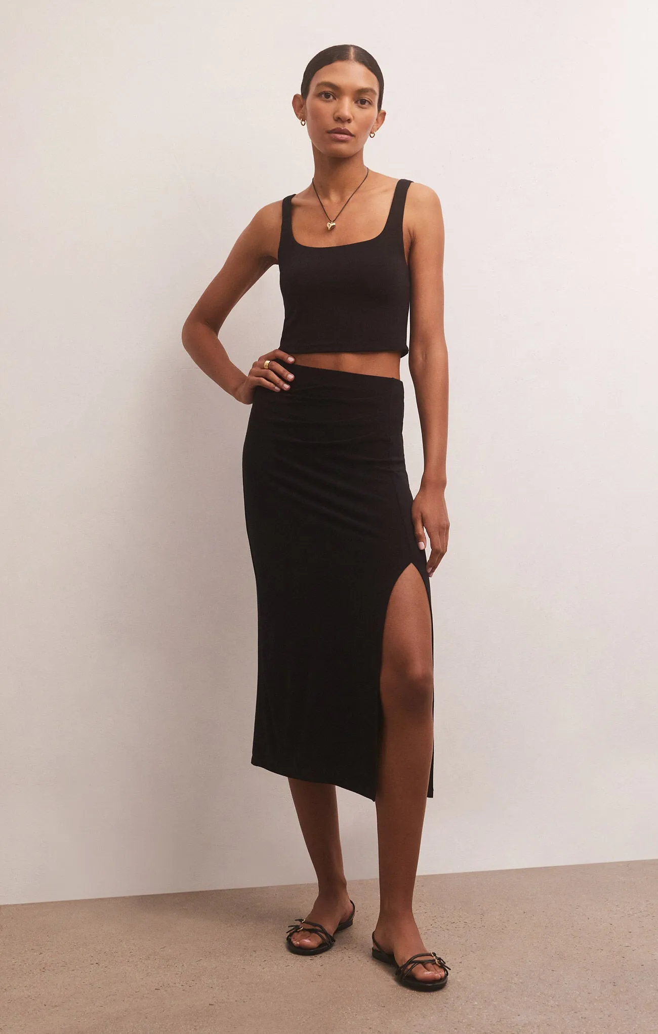 Z Supply Miley Knit Skirt - Black