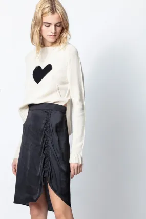 Zadig & Voltaire - Jiji Satin Skirt in Noir