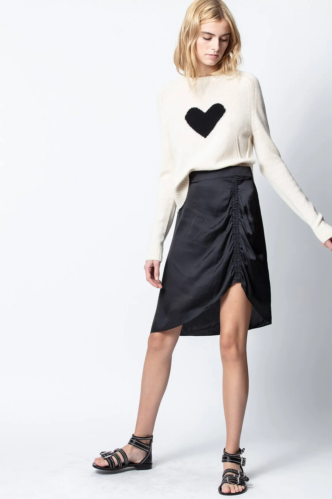 Zadig & Voltaire - Jiji Satin Skirt in Noir