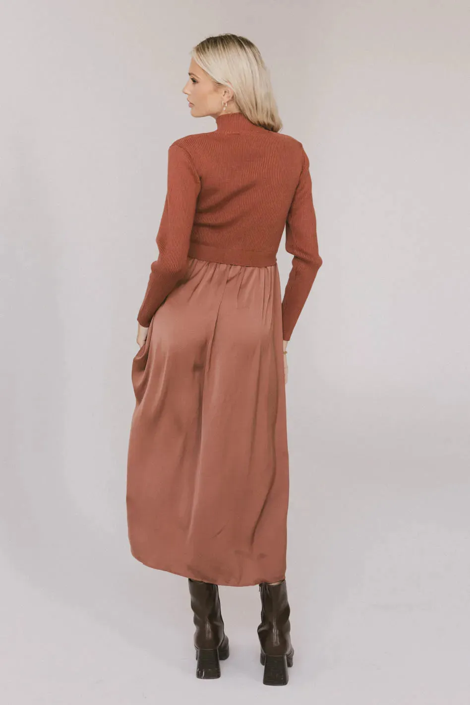 Zeda Maxi Dress in Rust